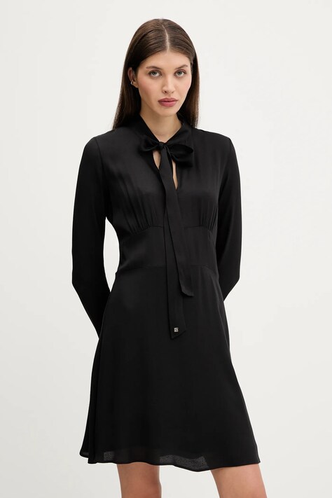 HUGO rochie culoarea negru, mini, evazați, 50542307