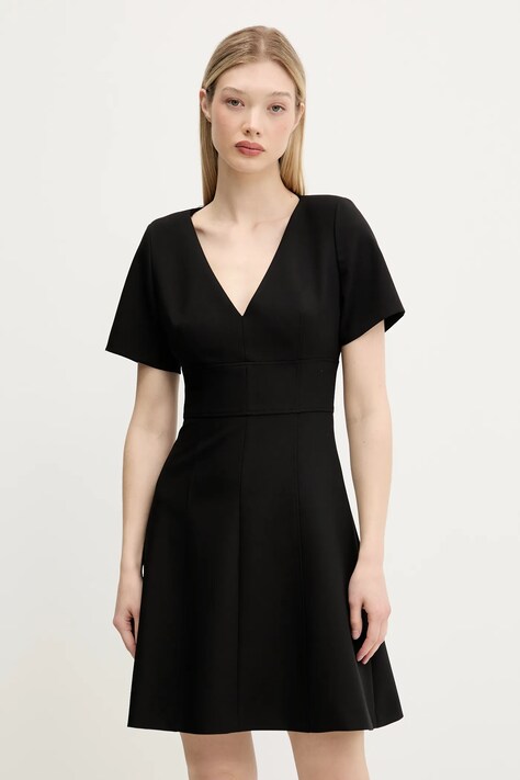 HUGO rochie culoarea negru, mini, drept, 50542656
