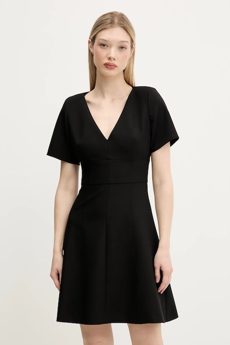 HUGO rochie culoarea negru, mini, drept, 50542656