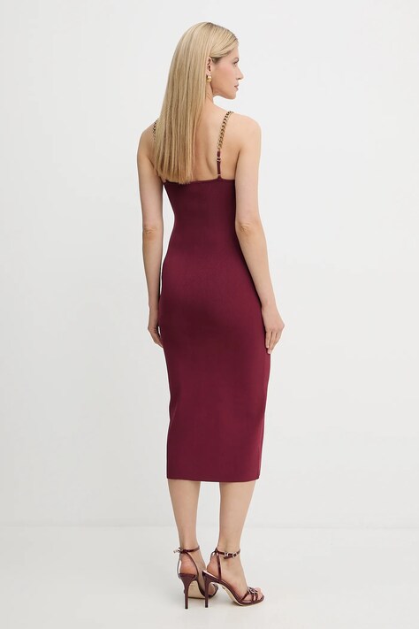 MICHAEL Michael Kors sukienka kolor bordowy midi dopasowana MT5831M33D
