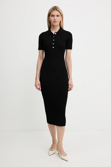 MICHAEL Michael Kors sukienka kolor czarny maxi dopasowana MT5832333D