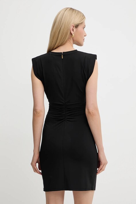 MICHAEL Michael Kors sukienka kolor czarny midi dopasowana MT5831FH69