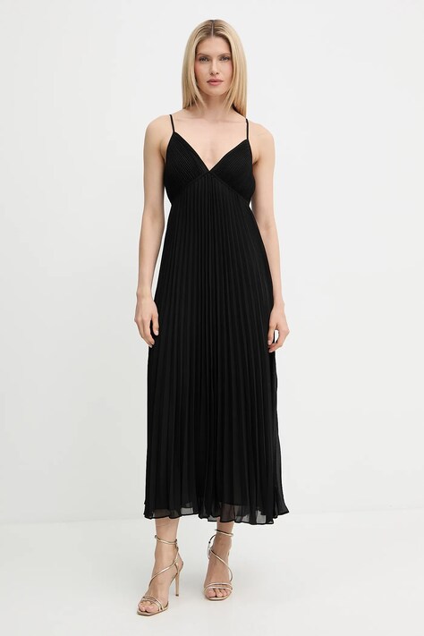 MICHAEL Michael Kors sukienka kolor czarny maxi rozkloszowana MT583407R3