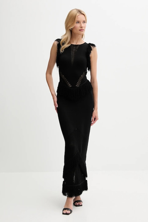 Šaty Guess LUISA černá barva, maxi, přiléhavé, W5YK0F Z30Y2