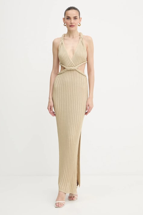 Guess rochie VANYA culoarea verde, maxi, mulata, W5YK0O Z0210