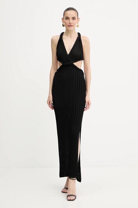 Guess sukienka VANYA kolor czarny maxi dopasowana W5YK0O Z0210