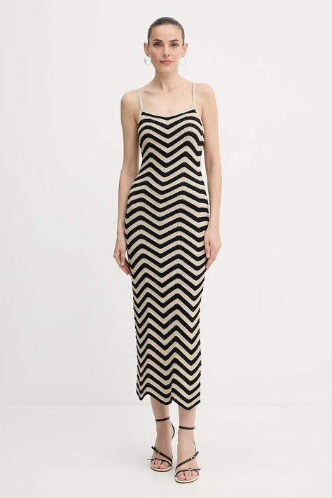 Guess sukienka VERA kolor czarny maxi dopasowana W5YK0V Z0192