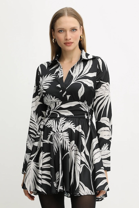 Guess rochie CONCETTA culoarea negru, mini, evazati, W5YK00 WF1T2