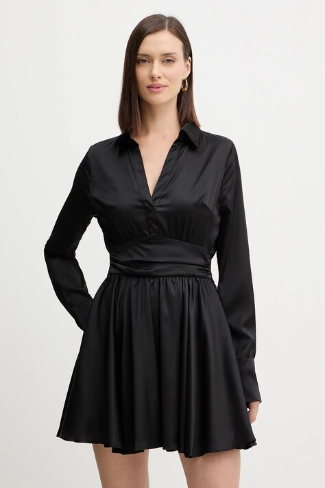 Guess sukienka CONCETTA kolor czarny mini rozkloszowana W5YK00 WF1T2