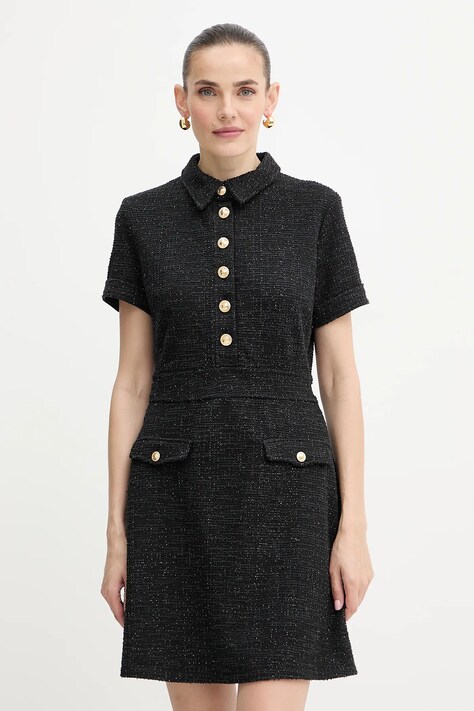 Guess sukienka TAMARA kolor czarny mini rozkloszowana W5YK18 KCXO2