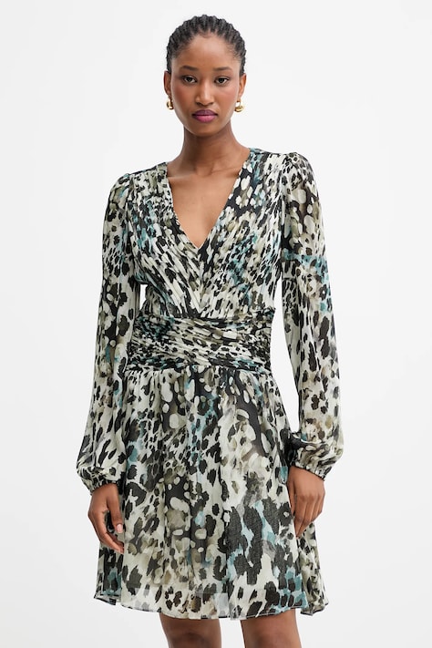 Guess rochie ROMINA culoarea bej, mini, evazați, W5YK20 WDW82