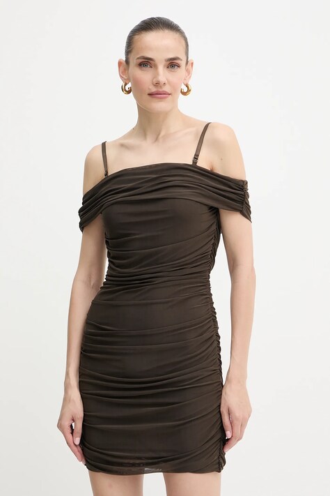 Guess sukienka VERDIANA kolor zielony mini dopasowana W5YK21 KCZC2
