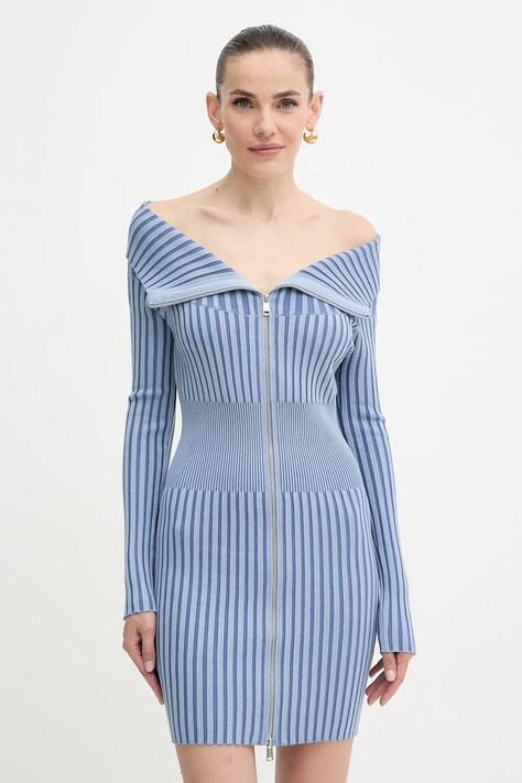Guess sukienka KATHRYN kolor niebieski mini dopasowana W5YK28 Z30I2