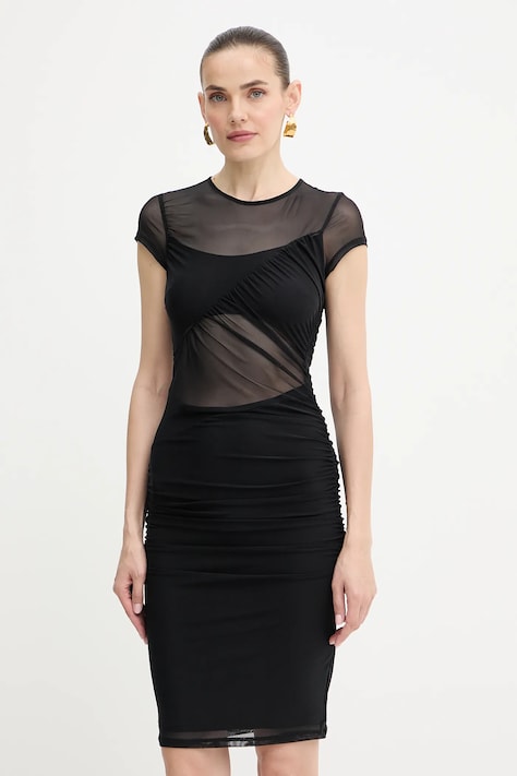Guess rochie GRACEY culoarea negru, mini, mulata, W5YK66 KBAH2