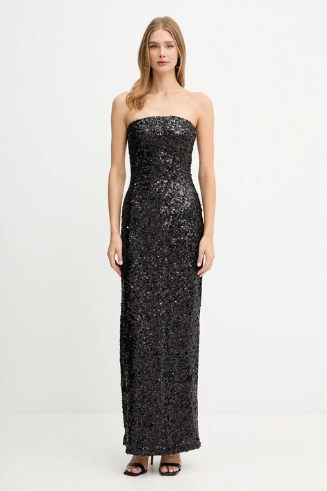 Pinko rochie culoarea negru, maxi, mulată, 105527 A2Q4
