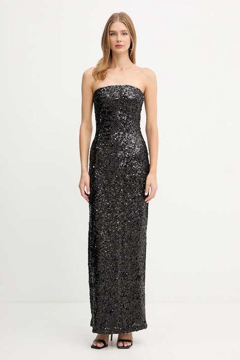 Pinko rochie culoarea negru, maxi, mulată, 105527 A2Q4