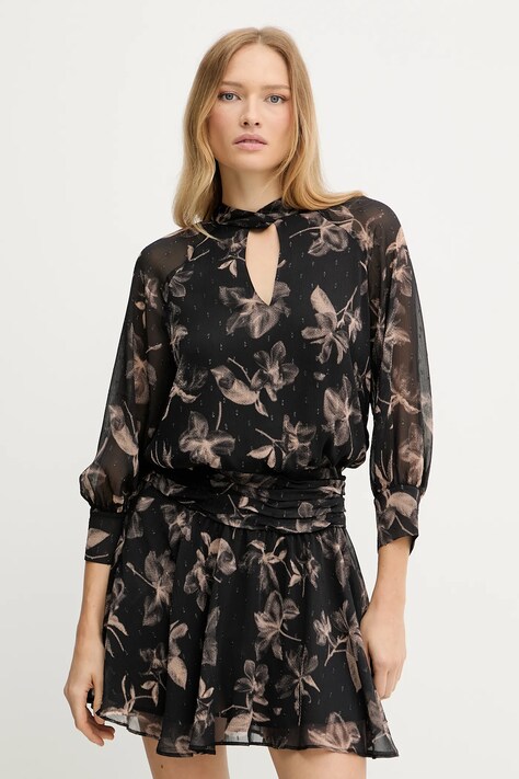 Pinko sukienka kolor czarny mini rozkloszowana 105595 A2ST