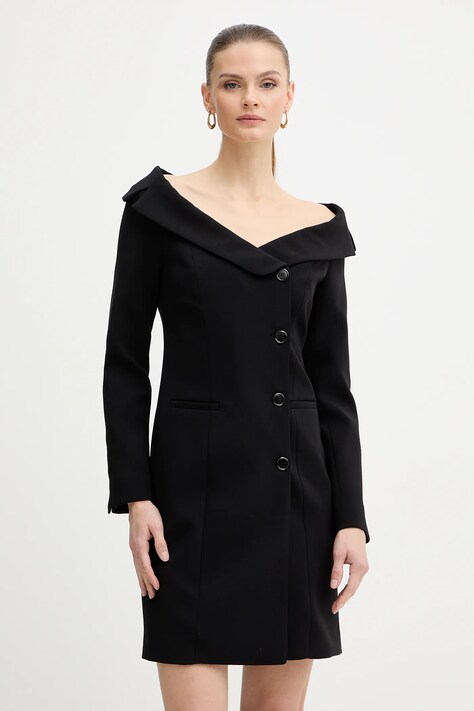 Šaty Pinko černá barva, mini, přiléhavé, 106139 A304