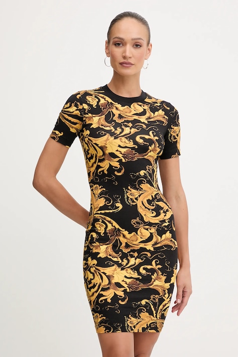 Versace Jeans Couture rochie culoarea negru, mini, mulată, 79HAO939 JS504