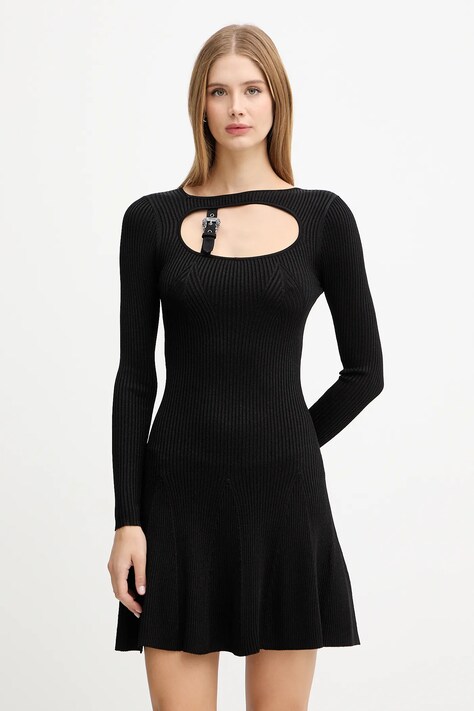Платье Versace Jeans Couture цвет чёрный mini расклешённое 79HAOM01 CMH23