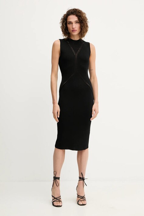 Obleka Marciano Guess COURTNEY črna barva, 5YGK18 5876Z