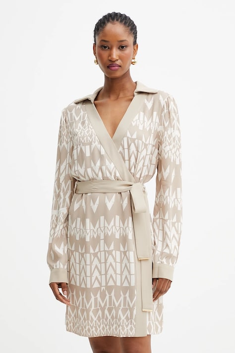 Šaty Marciano Guess BRITNEY béžová barva, mini, 5YGK14 7352A