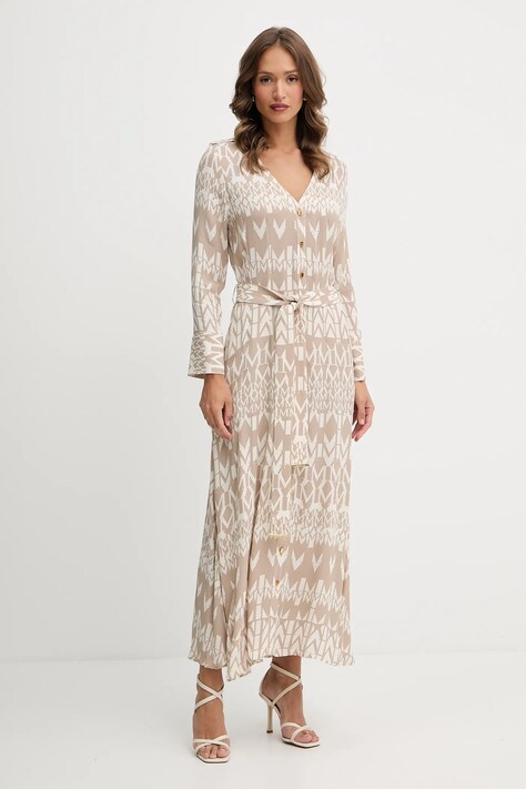 Marciano Guess rochie BRITNEY culoarea bej, maxi, evazați, 5YGK47 7352A