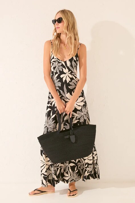 Šaty women'secret černá barva, maxi, 5549952