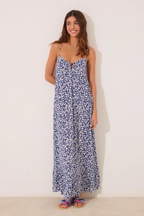 Šaty women'secret modrá barva, maxi, 4479834