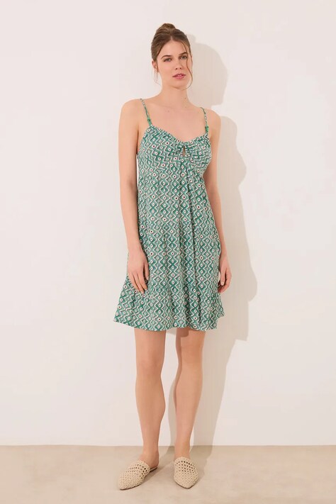 women'secret rochie culoarea verde, mini, evazati, 4479838