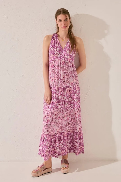 women'secret rochie culoarea violet, maxi, drept, 4479835