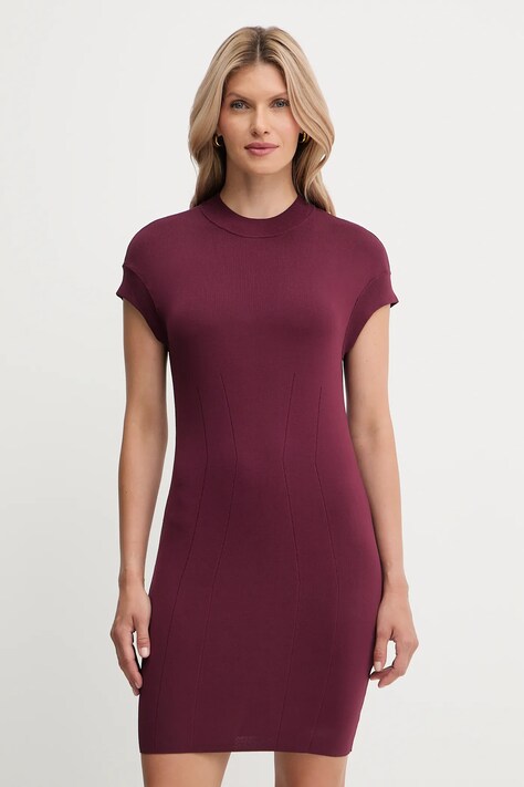 Obleka Armani Exchange bordo barva, XW000764 AF10352