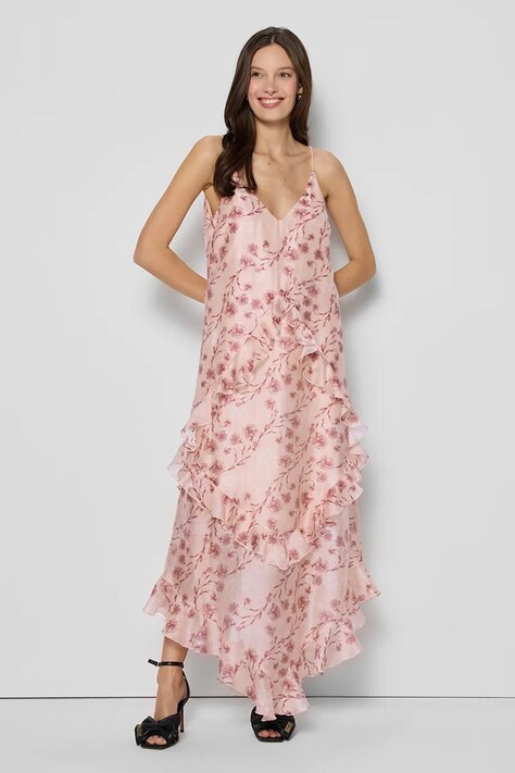 Šaty Bizuu PATRICA béžová barva, maxi, PATRICA BEIGE