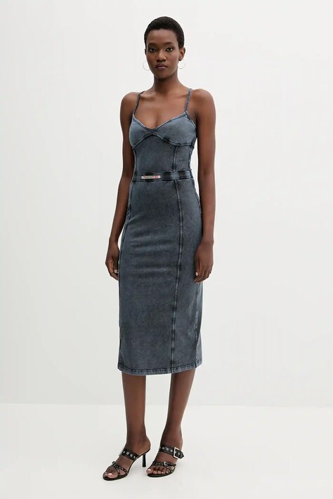 Šaty Diesel D-ONY tmavomodrá barva, mini, přiléhavé, A18358.0KIBY