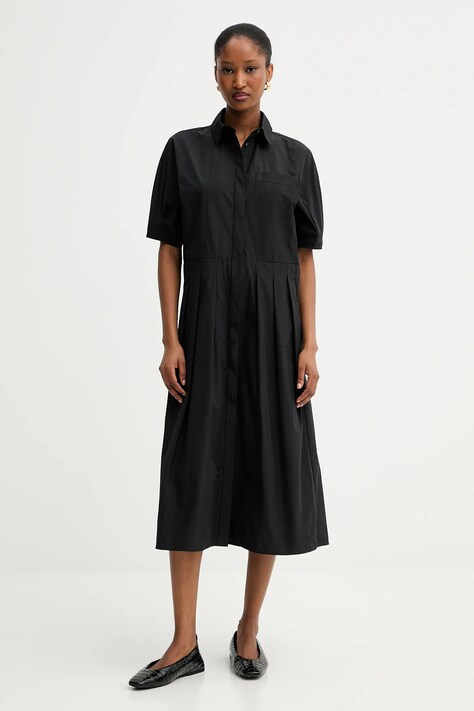 MM rochie CADMIO culoarea negru, midi, evazați, 2526226027600