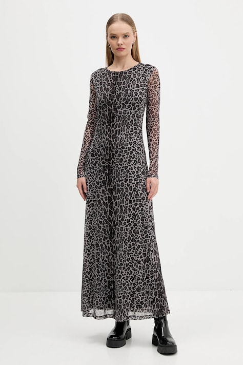 Сукня Tommy Jeans колір коричневий maxi розкльошена DW0DW21511