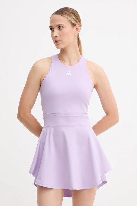 adidas Performance sukienka sportowa GAMESET kolor fioletowy mini rozkloszowana JW2980