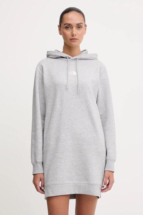 The North Face rochie Essential Relaxed culoarea gri, mini, oversize, NF0A8EEEDYX1