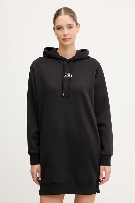 The North Face rochie Essential Relaxed culoarea negru, mini, oversize, NF0A8EEEJK31