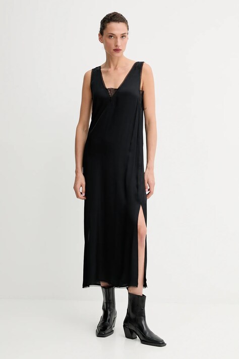 ZADIG&VOLTAIRE rochie culoarea negru, maxi, drept, WWDR02556