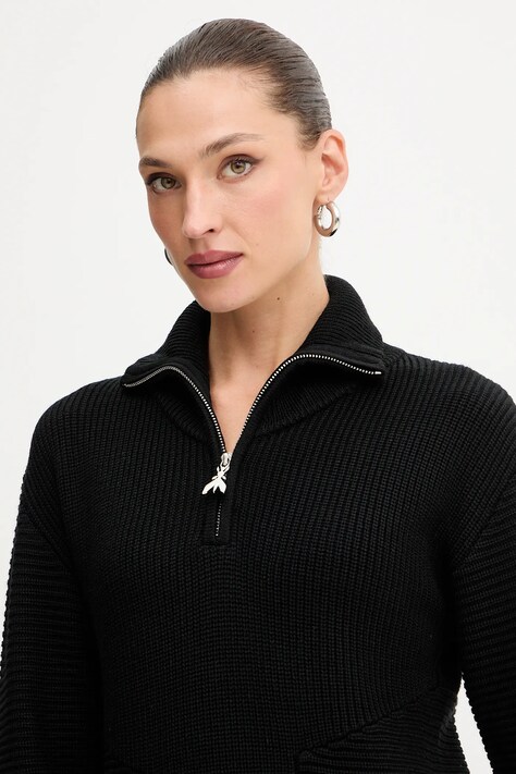 Patrizia Pepe rochie cu lână culoarea negru, mini, drept, 2A2985 K9O3A