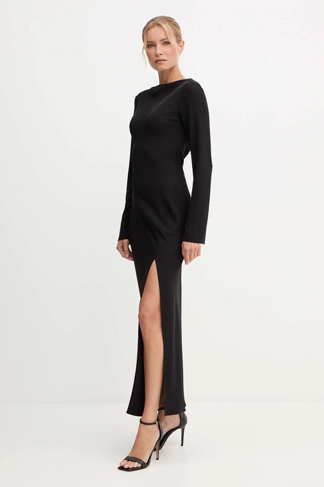 Patrizia Pepe rochie culoarea negru, maxi, drept, 2A2999 A454