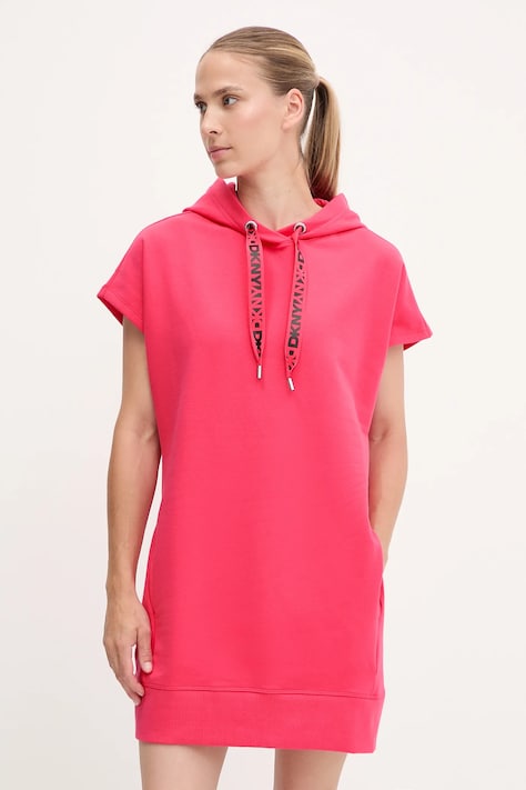Dkny rochie culoarea roz, mini, drept, DP5D4908