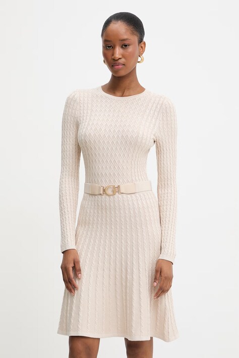 Guess sukienka HANA kolor beżowy mini dopasowana W5BK68 Z2YJ2