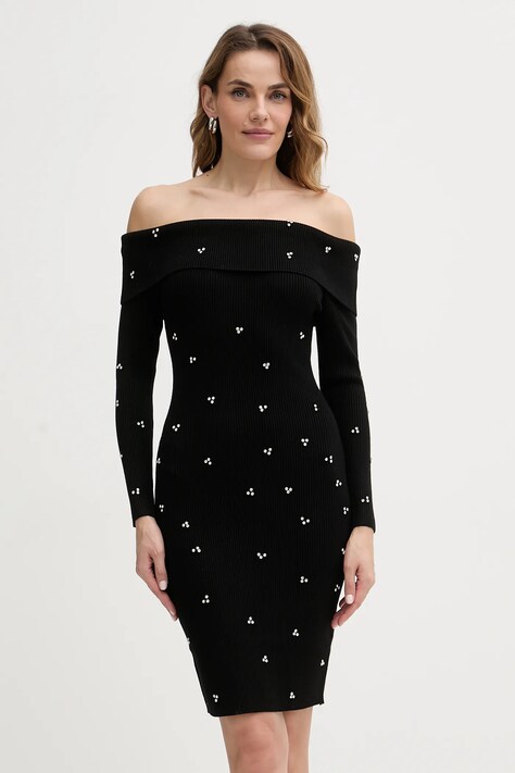 Guess sukienka ALISHA kolor czarny mini dopasowana W5BK64 Z2YJ2