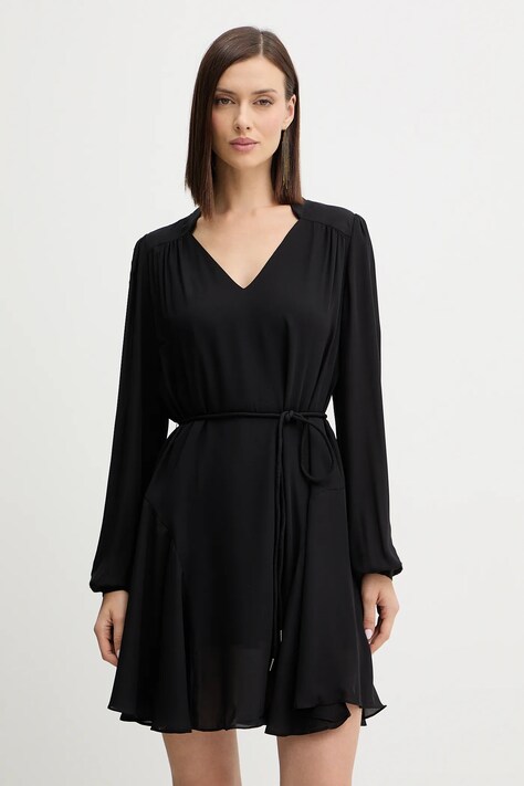 Guess rochie WANDA culoarea negru, mini, drept, W5BK51 WGLA2