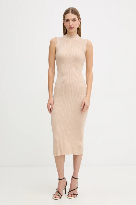 Guess sukienka JULIA kolor beżowy maxi dopasowana W5BK23 Z3OW2