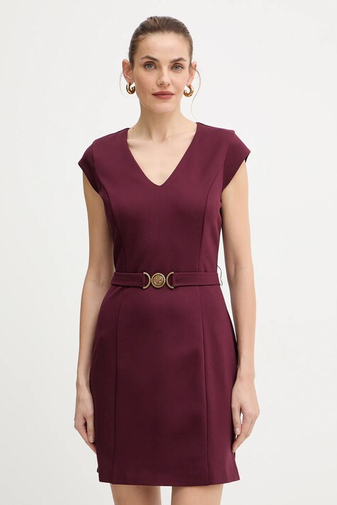 Guess rochie CHRISSY culoarea bordo, mini, drept, W5BK21 KCMU2
