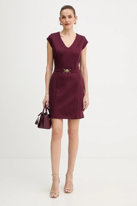 Guess sukienka CHRISSY kolor bordowy mini prosta W5BK21 KCMU2