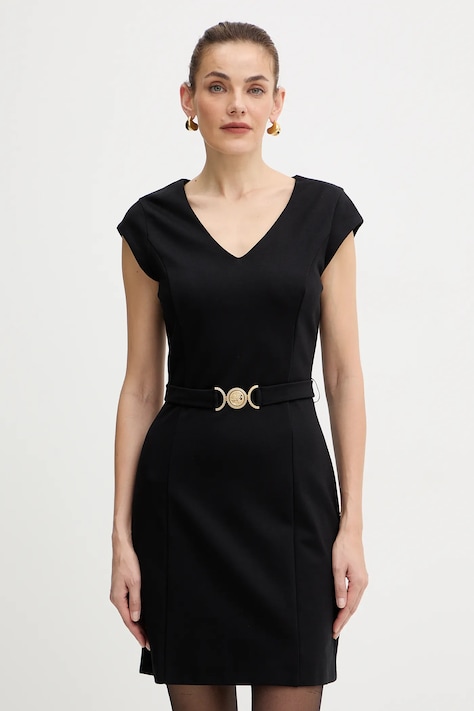Φόρεμα Guess CHRISSY χρώμα: μαύρο, W5BK21 KCMU2